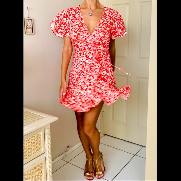 New Floral Wrap Dress - Picture 11 of 16